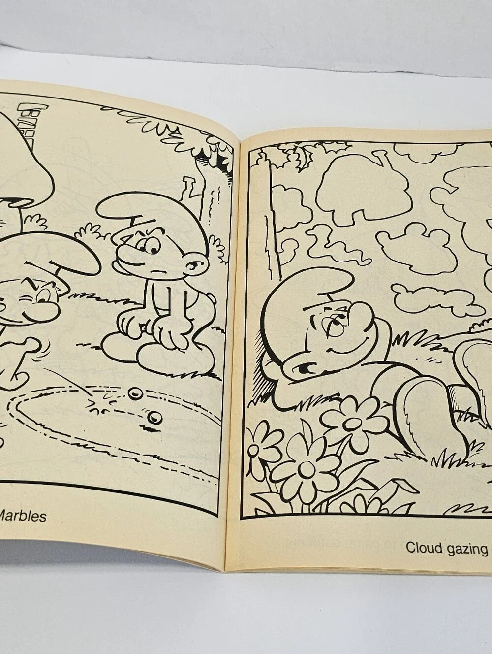 VTG 1982 Smurfs Up Coloring Book NEW